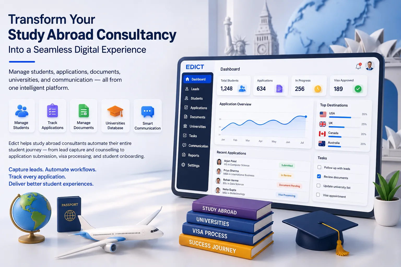 Student management dashboard preview