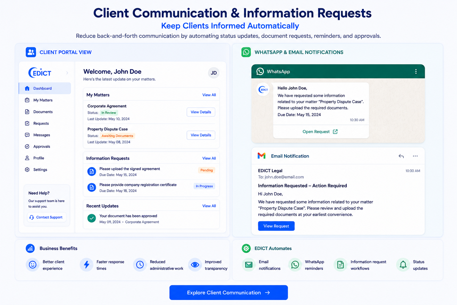 Client Communication & Information Requests
