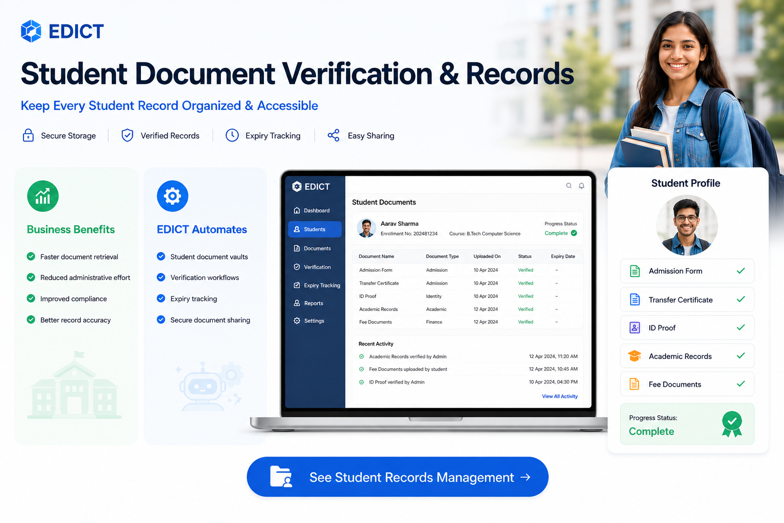 Student Document Verification & Records